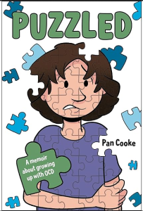 Coverillustration des Comics Puzzled von Pan Cooke. Eine Person die besorgt schaut und in Puzzle Teile zerfällt